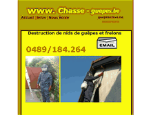 Tablet Screenshot of chasse-guepes.be